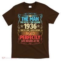 90th Birthday The Man The Myth The Legend 1936 One Of A Kind Limited Edition T-Shirt thumb 0