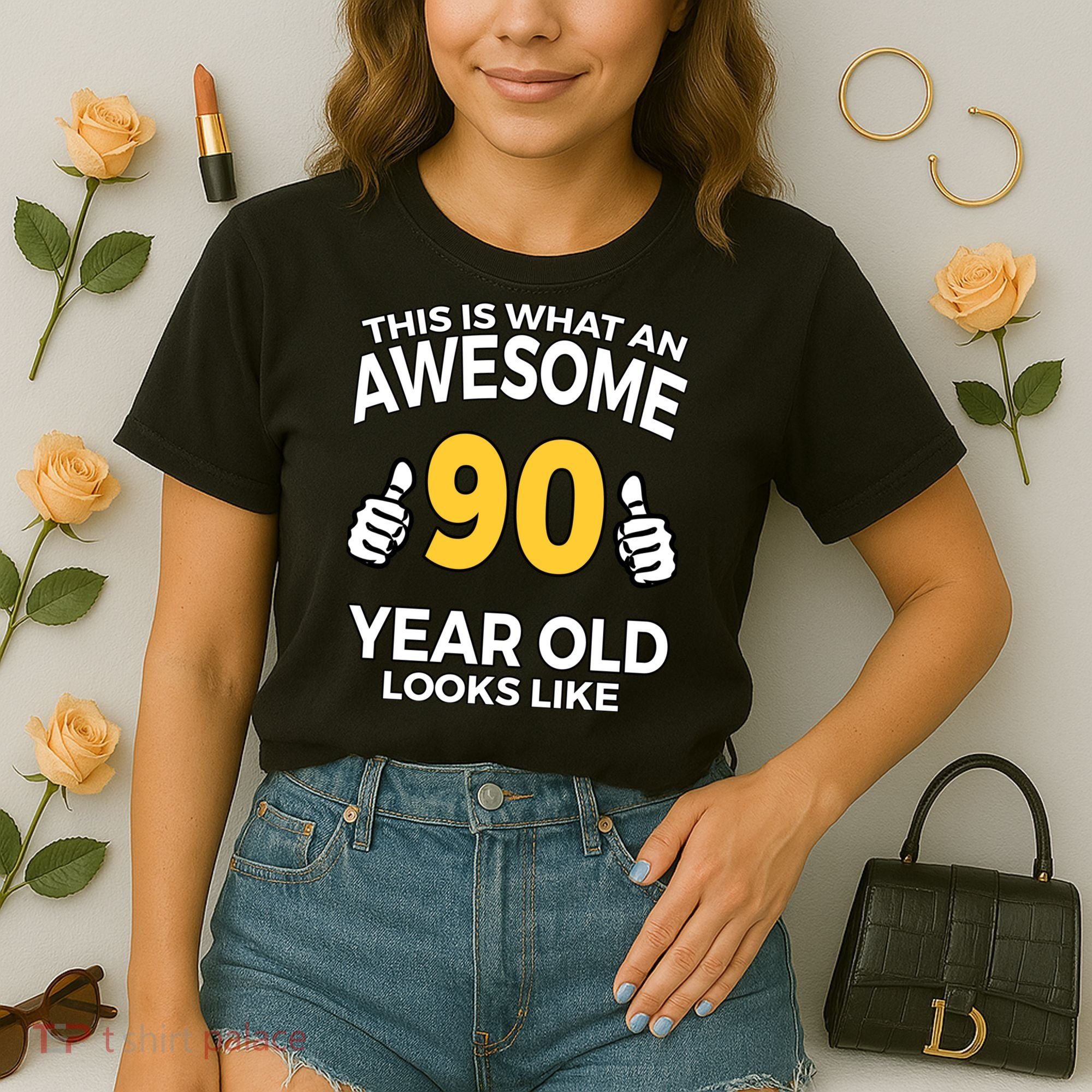 90th Birthday T Funny 90 Years Old Gifts Comfort Colors Boxy T-Shirt