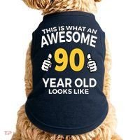 90th Birthday T Funny 90 Years Old Gifts Doggie Tank thumb 0
