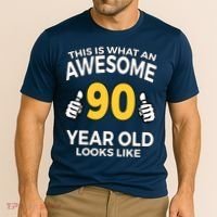 90th Birthday T Funny 90 Years Old Gifts Cooling Performance Crew T-Shirt thumb 2