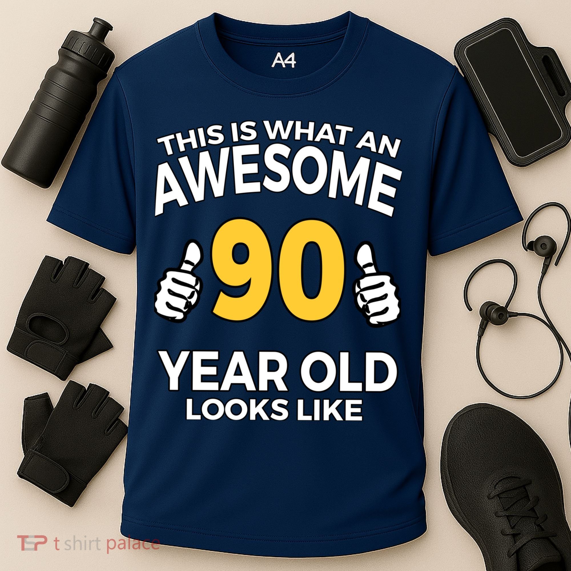 90th Birthday T Funny 90 Years Old Gifts Cooling Performance Crew T-Shirt