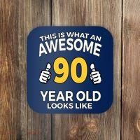 90th Birthday T Funny 90 Years Old Gifts Coaster thumb 0