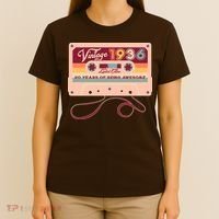 90th Birthday Vintage 1936 Limited Edition Cassette Tape T-Shirt thumb 4