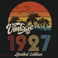 96th Birthday Vintage Limited Edition 1927 T-Shirt thumb 7