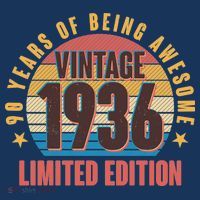 90th Birthday Vintage 1936 90 Years Of Being Awesome Limited Edition  T-Shirt thumb 7