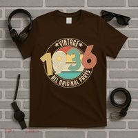 90th Birthday Vintage 1936 All Original Parts Emblem T-Shirt thumb 5