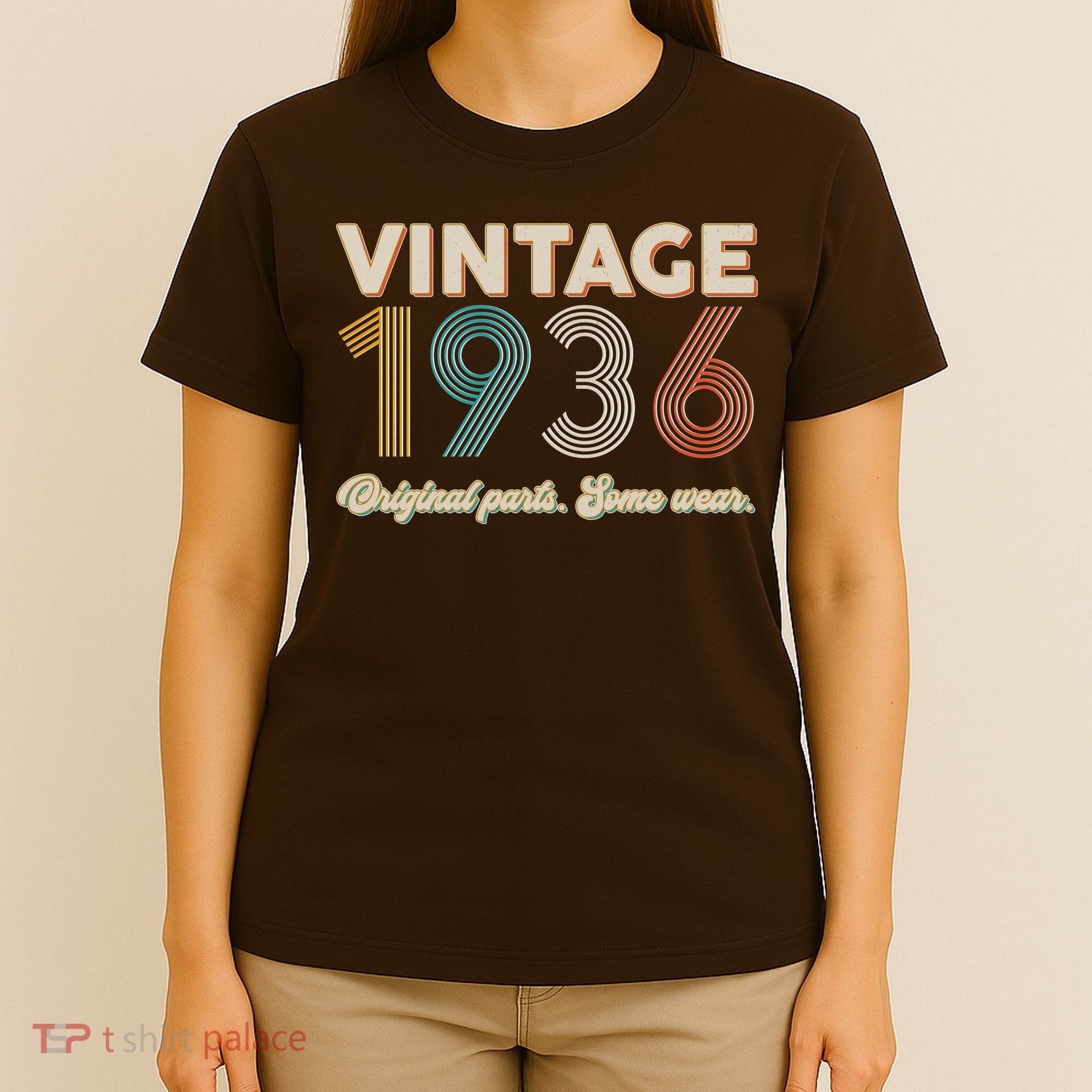 90th Birthday Vintage 1936 Original Parts Some Wear  T-Shirt