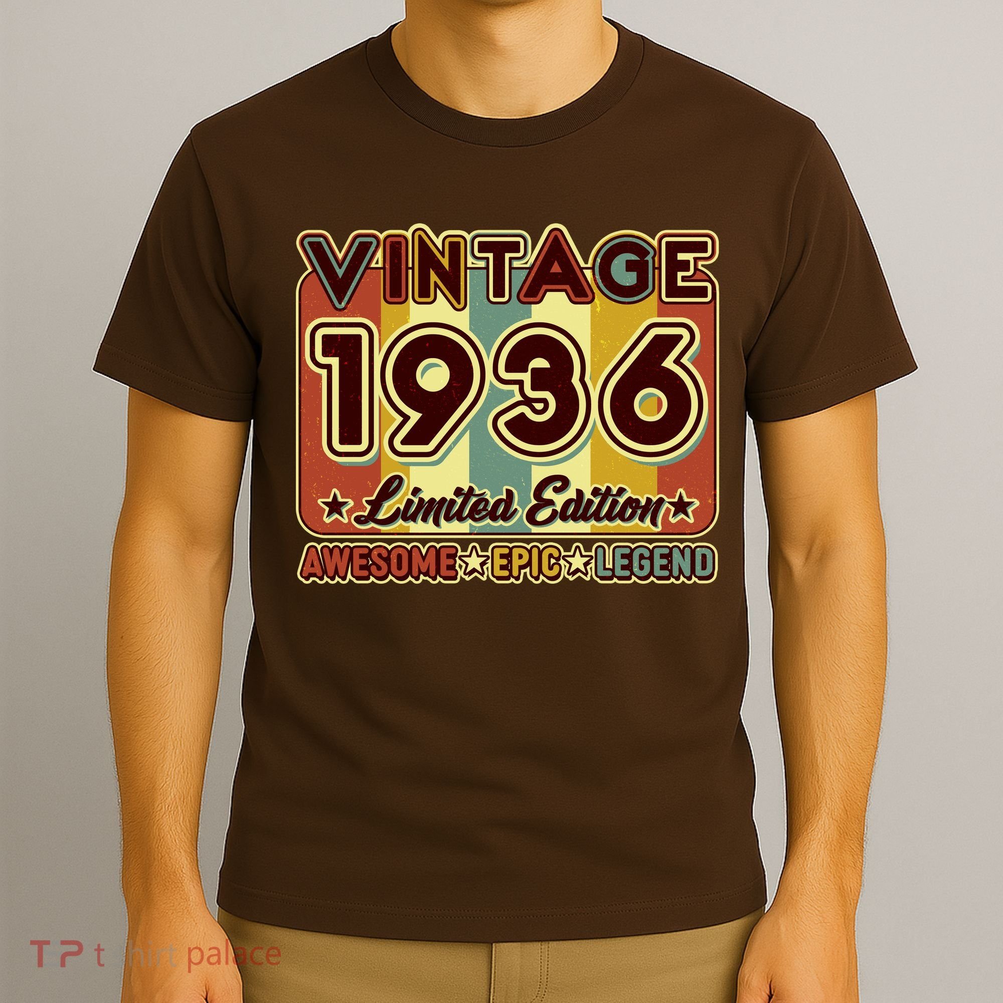 90th Birthday Vintage 1936 Limited Edition Awesome Epic Legend T-Shirt