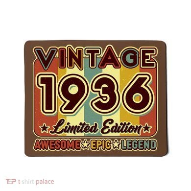 90th Birthday Vintage 1936 Limited Edition Awesome Epic Legend Mousepad