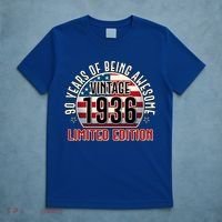 90th Birthday Vintage 1936 Limited Edition Years Of Being Awesome USA Flag  T-Shirt thumb 5