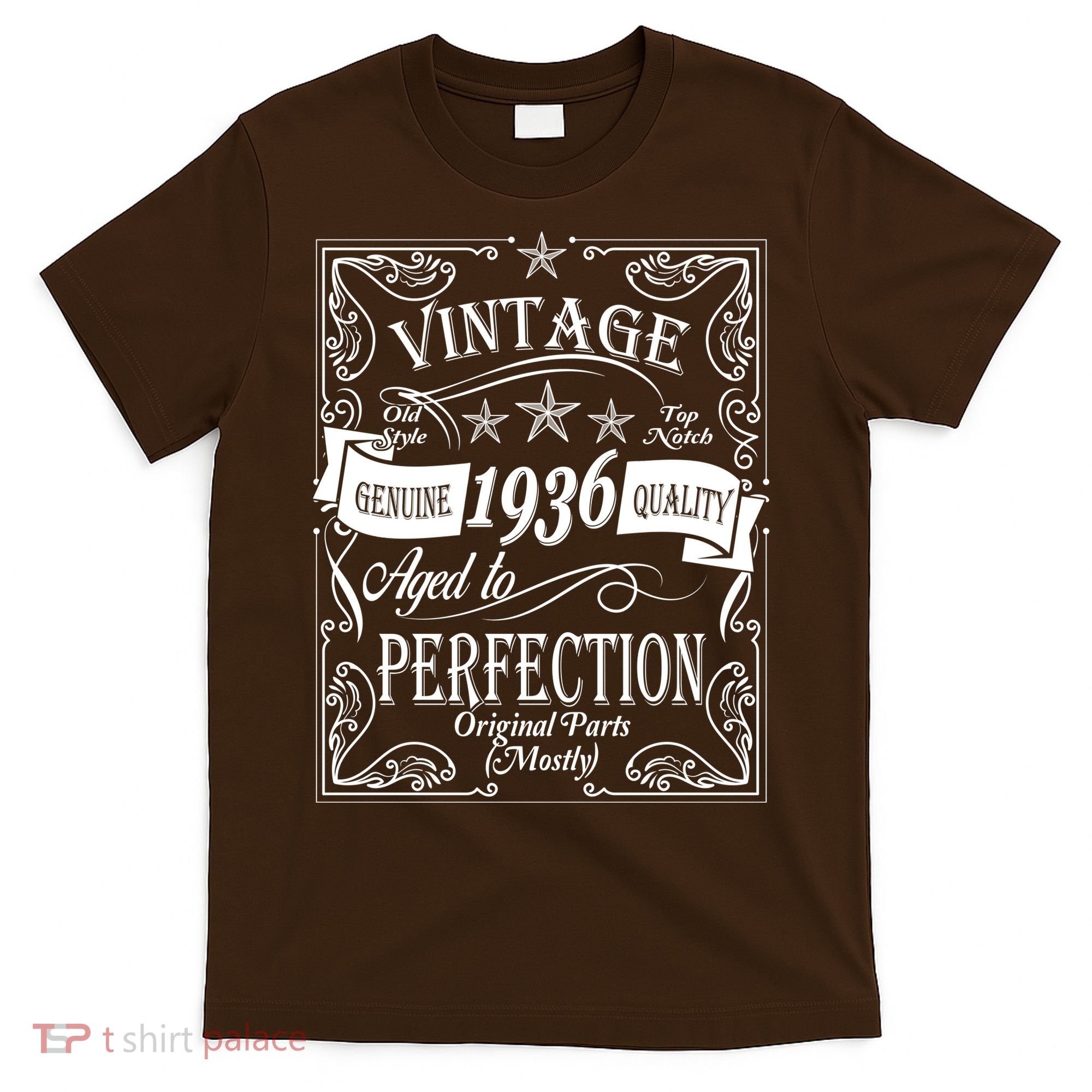 90th Birthday Vintage 1936 Genuine Quality Age To Perfection Original Parts Mostly T-Shirt