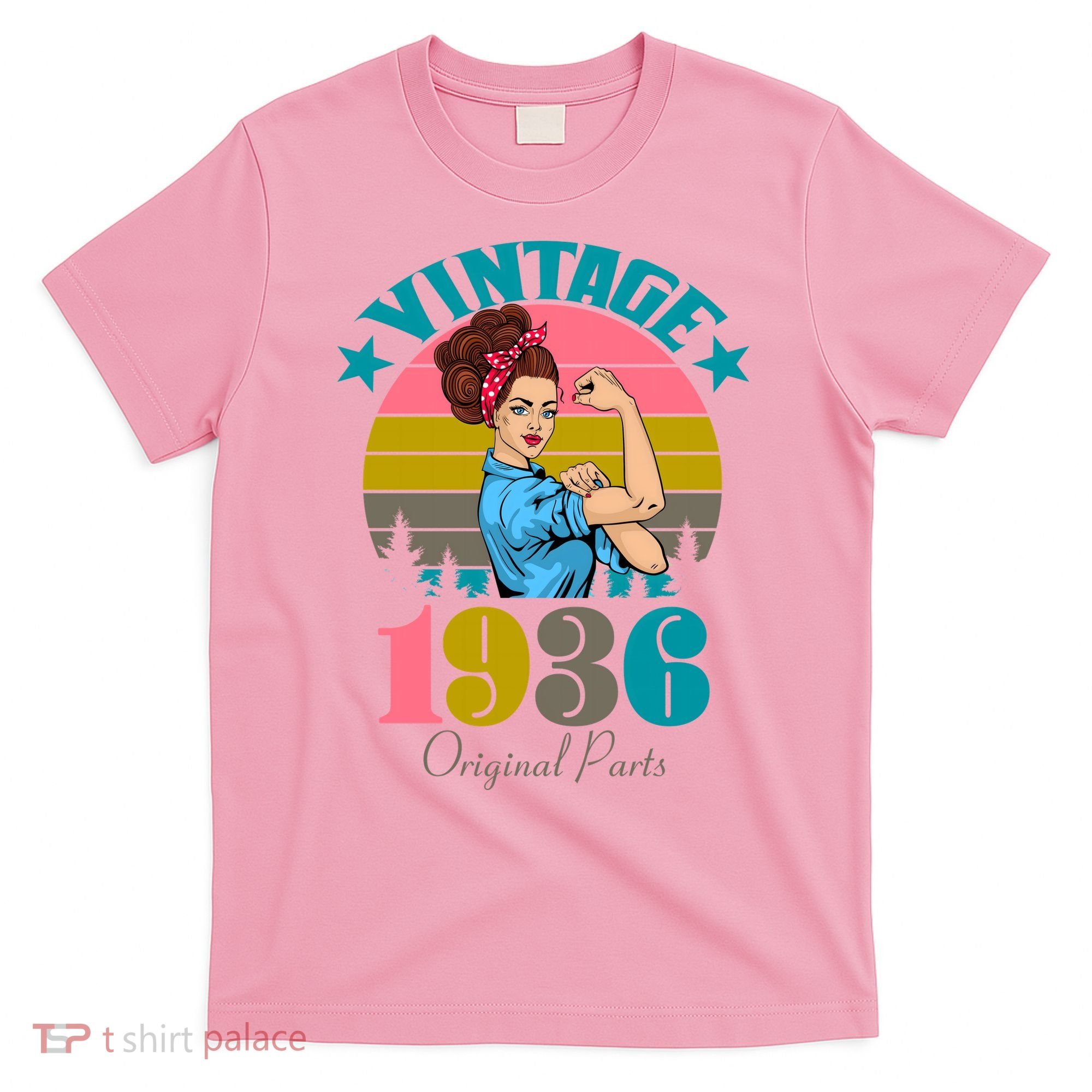 90th Birthday Vintage Rosie The Riveter 1936 Original Part  T-Shirt