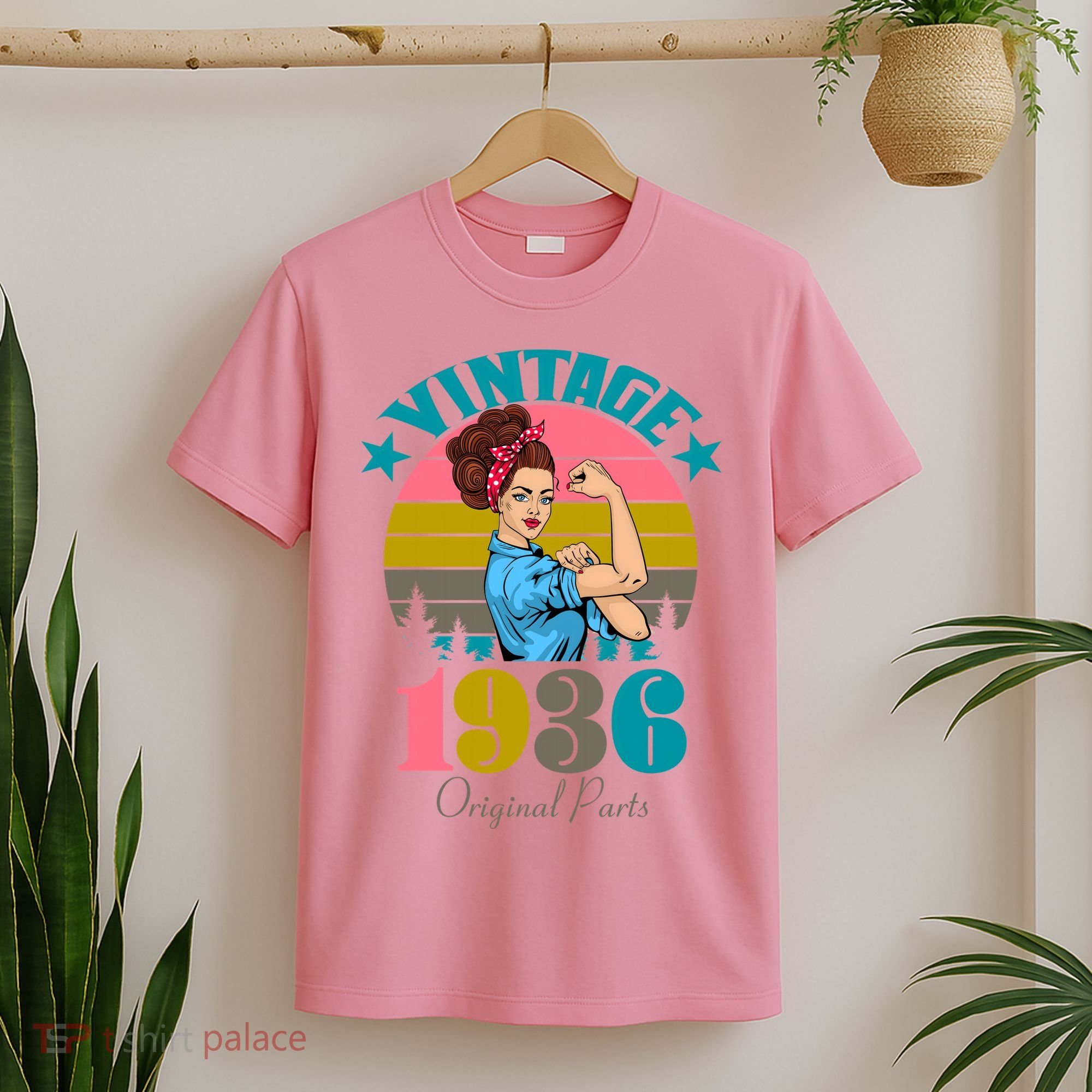 90th Birthday Vintage Rosie The Riveter 1936 Original Part  T-Shirt