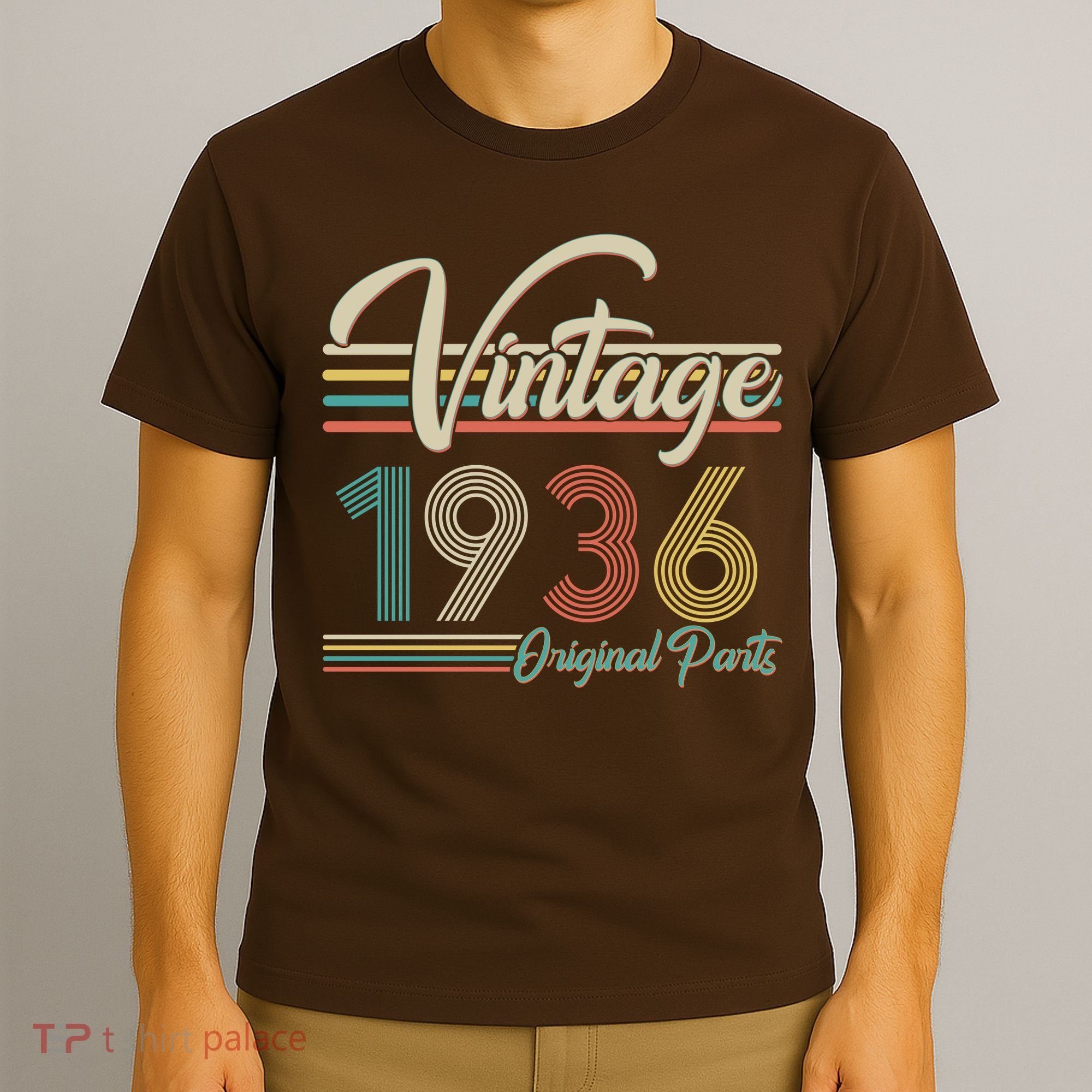 90th Birthday Vintage 1936 Original Parts Birthday T-Shirt