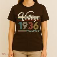 90th Birthday Vintage 1936 Original Parts Birthday T-Shirt thumb 4