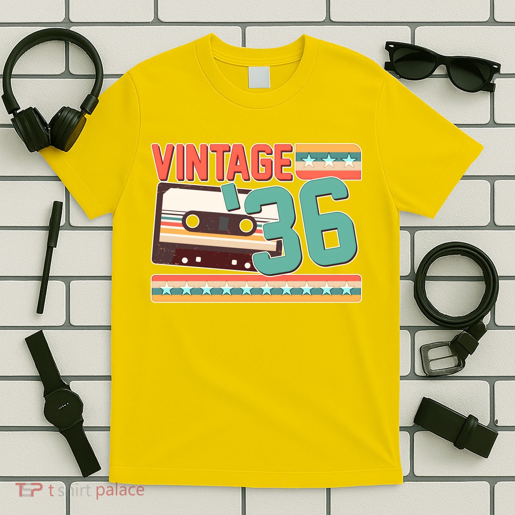 90th Birthday Vintage 1936 Cassette Tape  T-Shirt