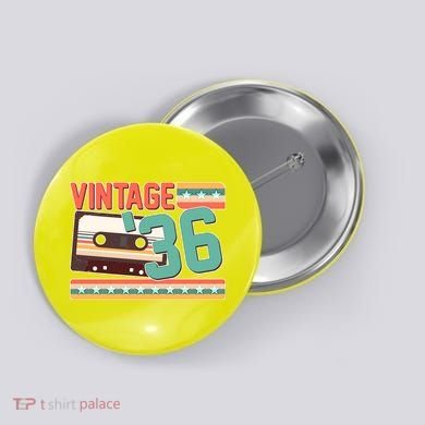 90th Birthday Vintage 1936 Cassette Tape  Button