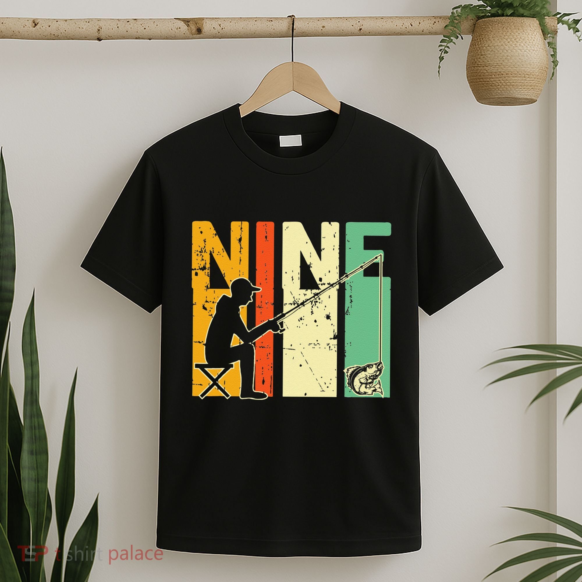 9th Birthday Walleye Fishing Turning 9 Year Old Fisher T-Shirt