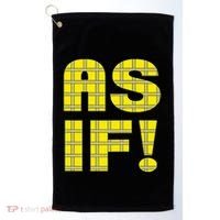 90s Clueless As If! Plaid Ladies Highschool Cult Golf Towel thumb 0