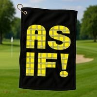 90s Clueless As If! Plaid Ladies Highschool Cult Golf Towel thumb 1