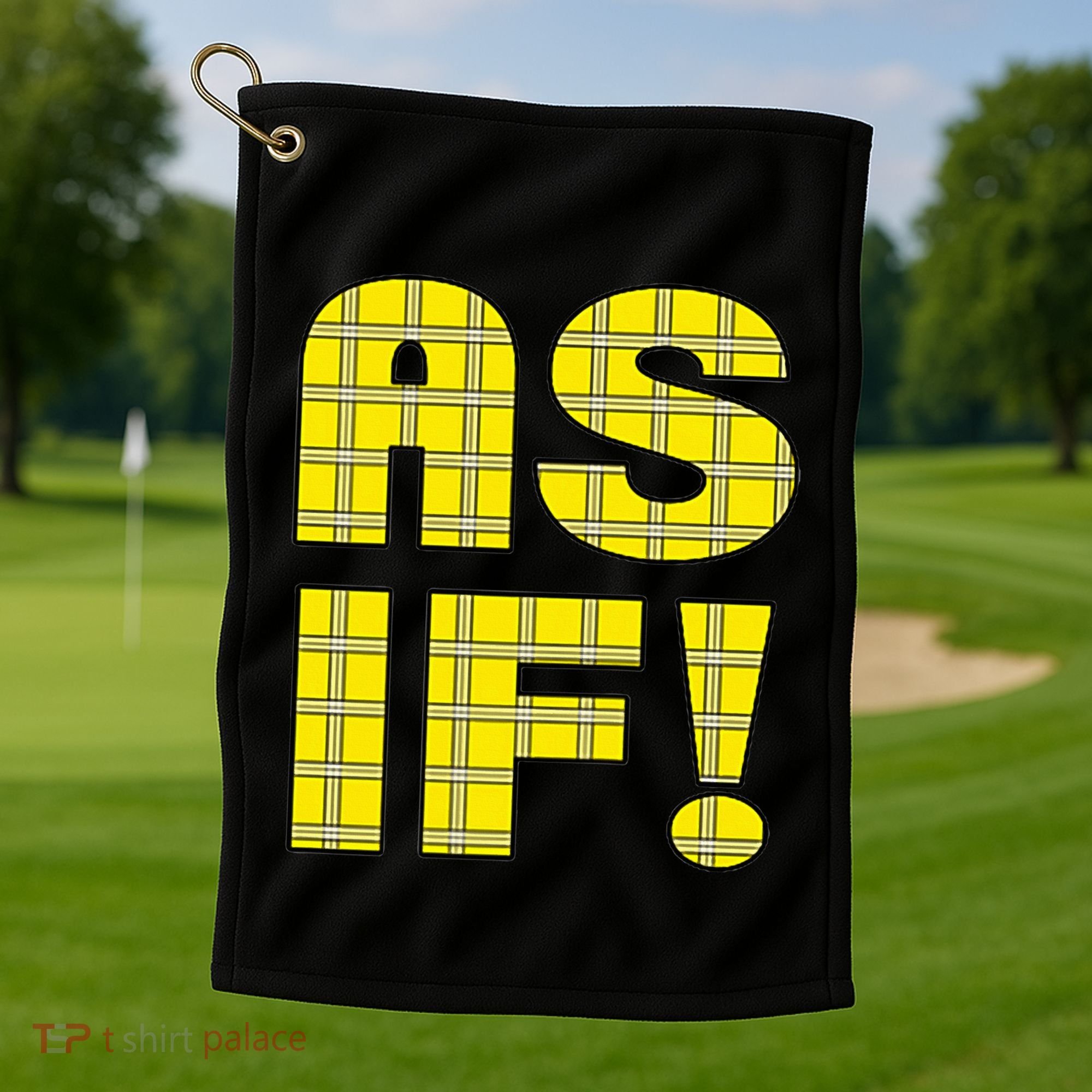 90s Clueless As If! Plaid Ladies Highschool Cult Golf Towel
