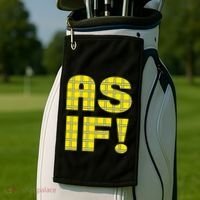 90s Clueless As If! Plaid Ladies Highschool Cult Golf Towel thumb 2
