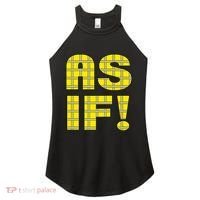 90s Clueless As If! Plaid Ladies Highschool Cult Women's Perfect Tri Rocker Tank thumb 0