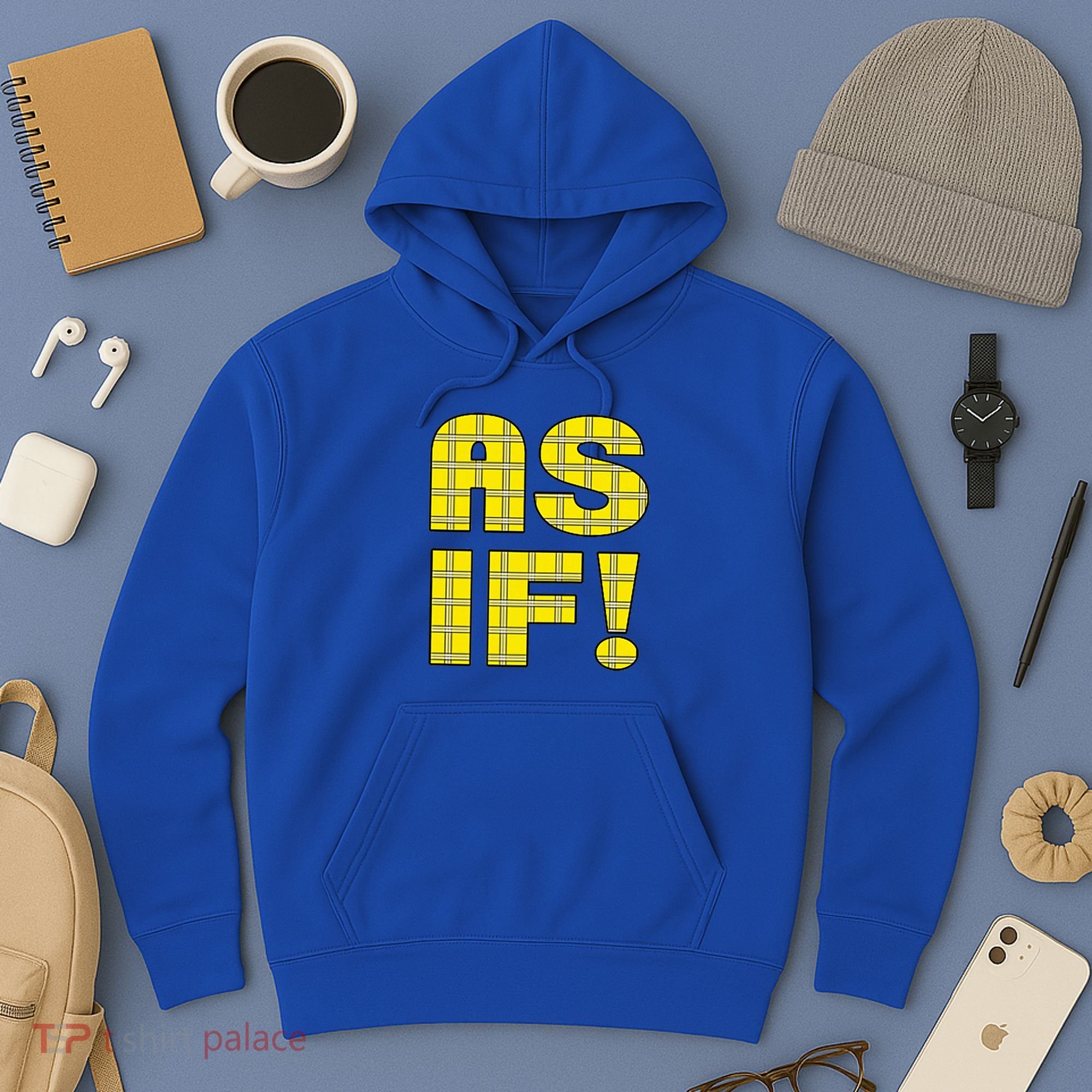 90s Clueless As If! Plaid Ladies Highschool Cult Hoodie