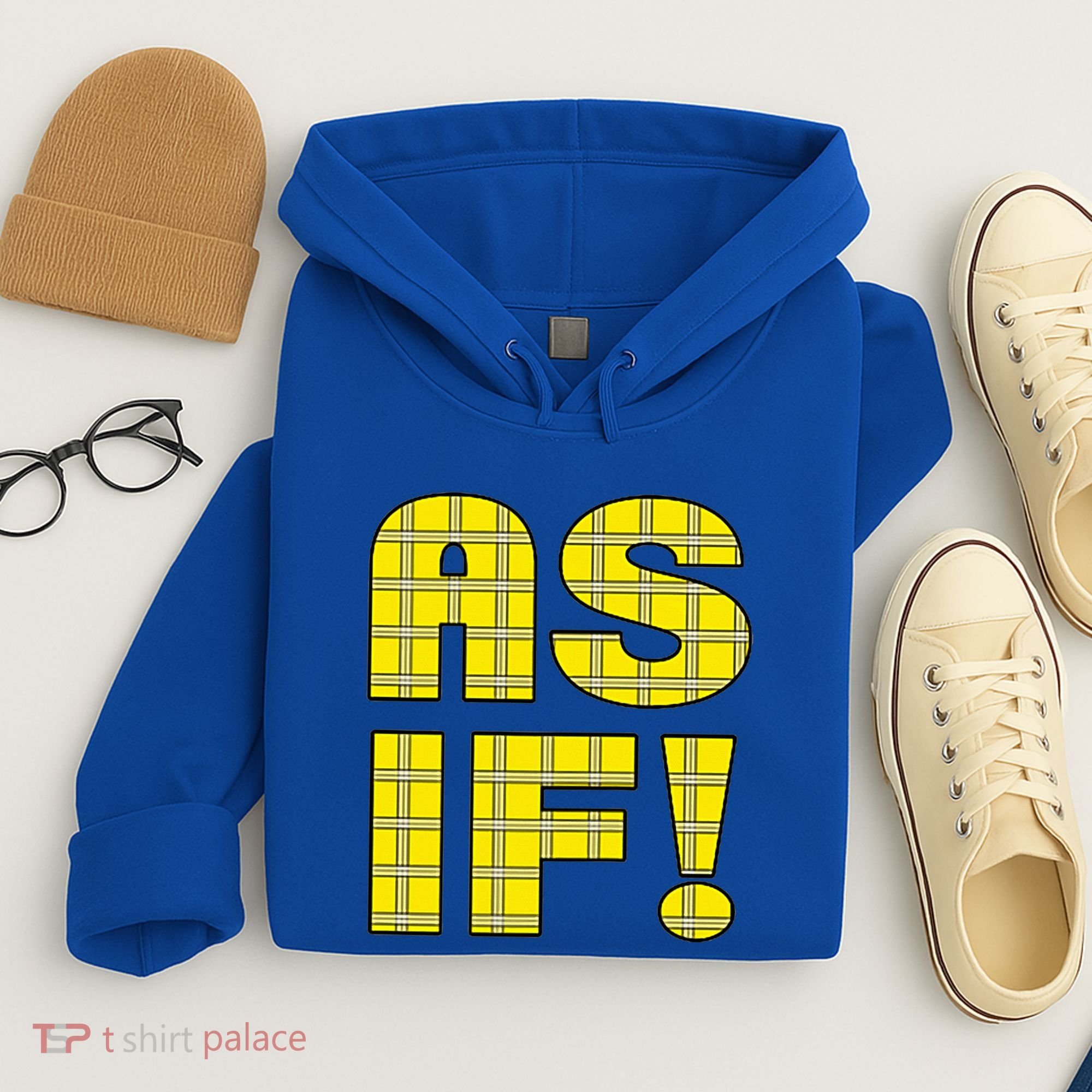 90s Clueless As If! Plaid Ladies Highschool Cult Hoodie