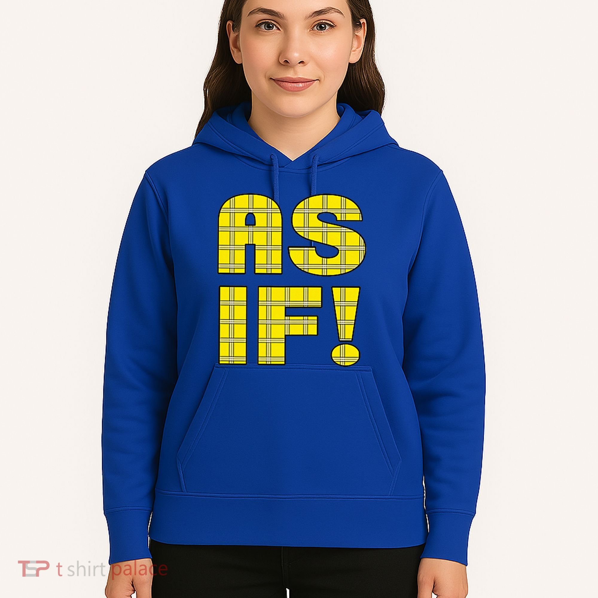 90s Clueless As If! Plaid Ladies Highschool Cult Hoodie