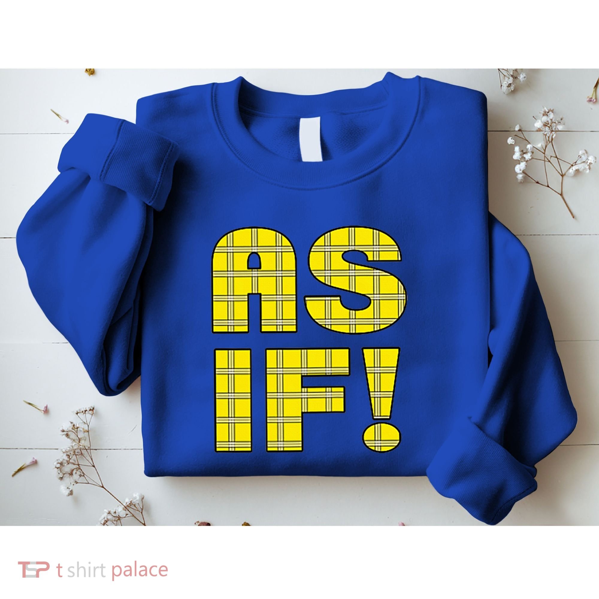 90s Clueless As If! Plaid Ladies Highschool Cult Sweatshirt
