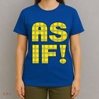 90s Clueless As If! Plaid Ladies Highschool Cult T-Shirt thumb 4