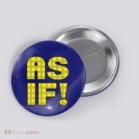 90s Clueless As If! Plaid Ladies Highschool Cult Button thumb 0