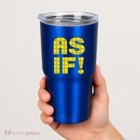 90s Clueless As If! Plaid Ladies Highschool Cult Tumbler thumb 2