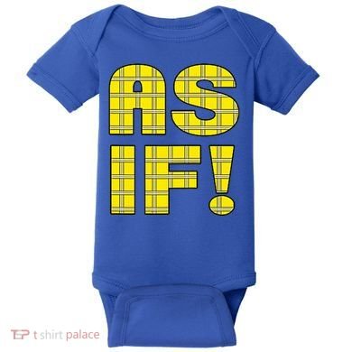 90s Clueless As If! Plaid Ladies Highschool Cult Baby Bodysuit