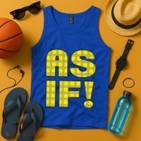 90s Clueless As If! Plaid Ladies Highschool Cult Tank Top thumb 4