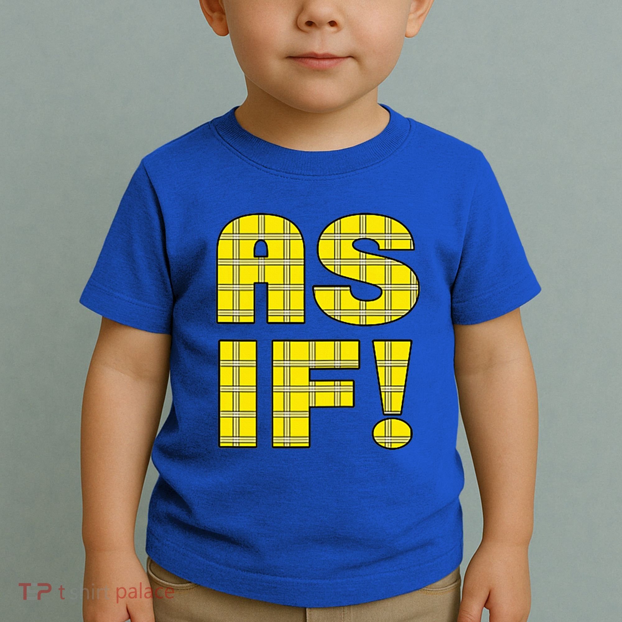 90s Clueless As If! Plaid Ladies Highschool Cult Toddler T-Shirt