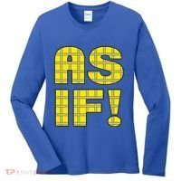 90s Clueless As If! Plaid Ladies Highschool Cult Women's Long Sleeve Shirt thumb 0