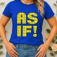 90s Clueless As If! Plaid Ladies Highschool Cult Women's T-Shirt thumb 2