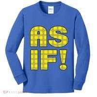 90s Clueless As If! Plaid Ladies Highschool Cult Kids Long Sleeve Shirt thumb 0