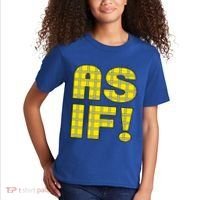 90s Clueless As If! Plaid Ladies Highschool Cult Kids T-Shirt thumb 2