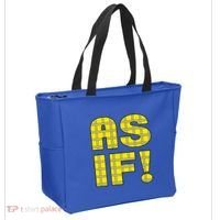 90s Clueless As If! Plaid Ladies Highschool Cult Tote Bag thumb 2