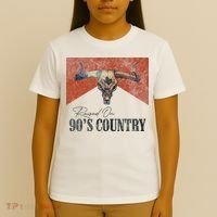 90's Country Music Bull Skull Western Vintage Hat T-Shirt thumb 4