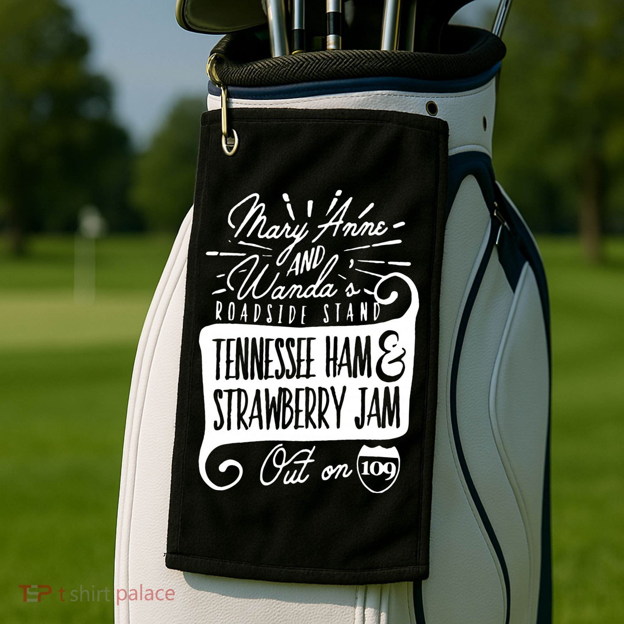 90s Country Mary Anne And Wanda Road Side Stand Earl Golf Towel