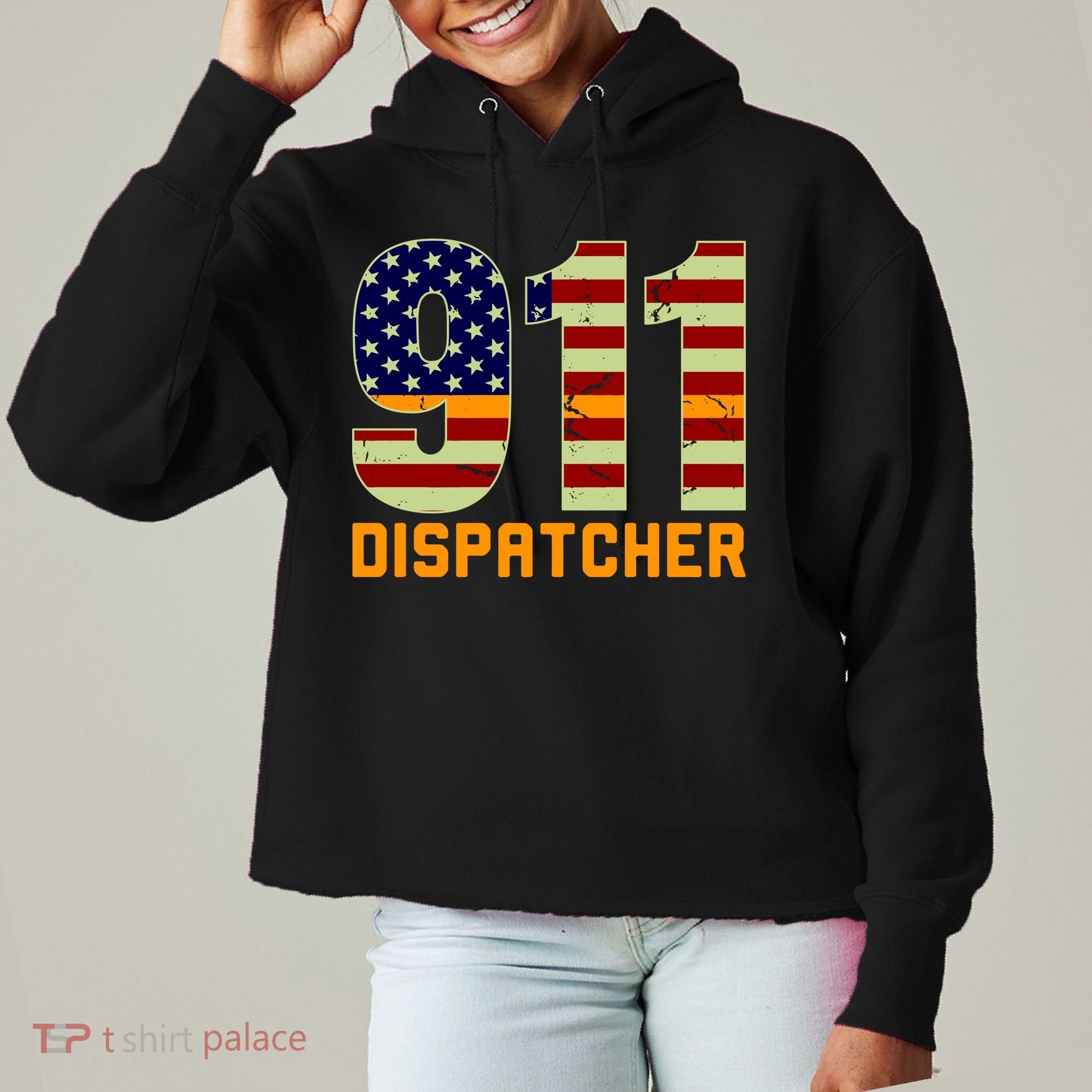 911 Dispatcher Ladies Heavyweight Boxy Pullover Hoodie