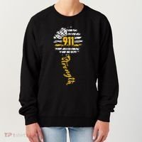 911 Dispatcher American Flag Sunflower Dispatch Operators Women's Sweatshirt thumb 0