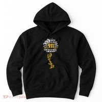 911 Dispatcher American Flag Sunflower Dispatch Operators Hoodie thumb 0