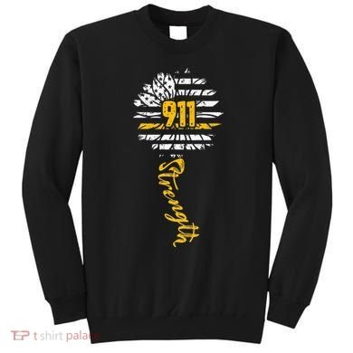 911 Dispatcher American Flag Sunflower Dispatch Operators Sweatshirt