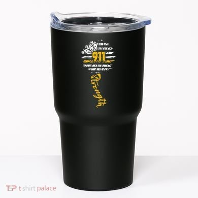 911 Dispatcher American Flag Sunflower Dispatch Operators Tumbler