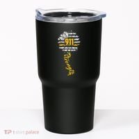 911 Dispatcher American Flag Sunflower Dispatch Operators Tumbler thumb 0